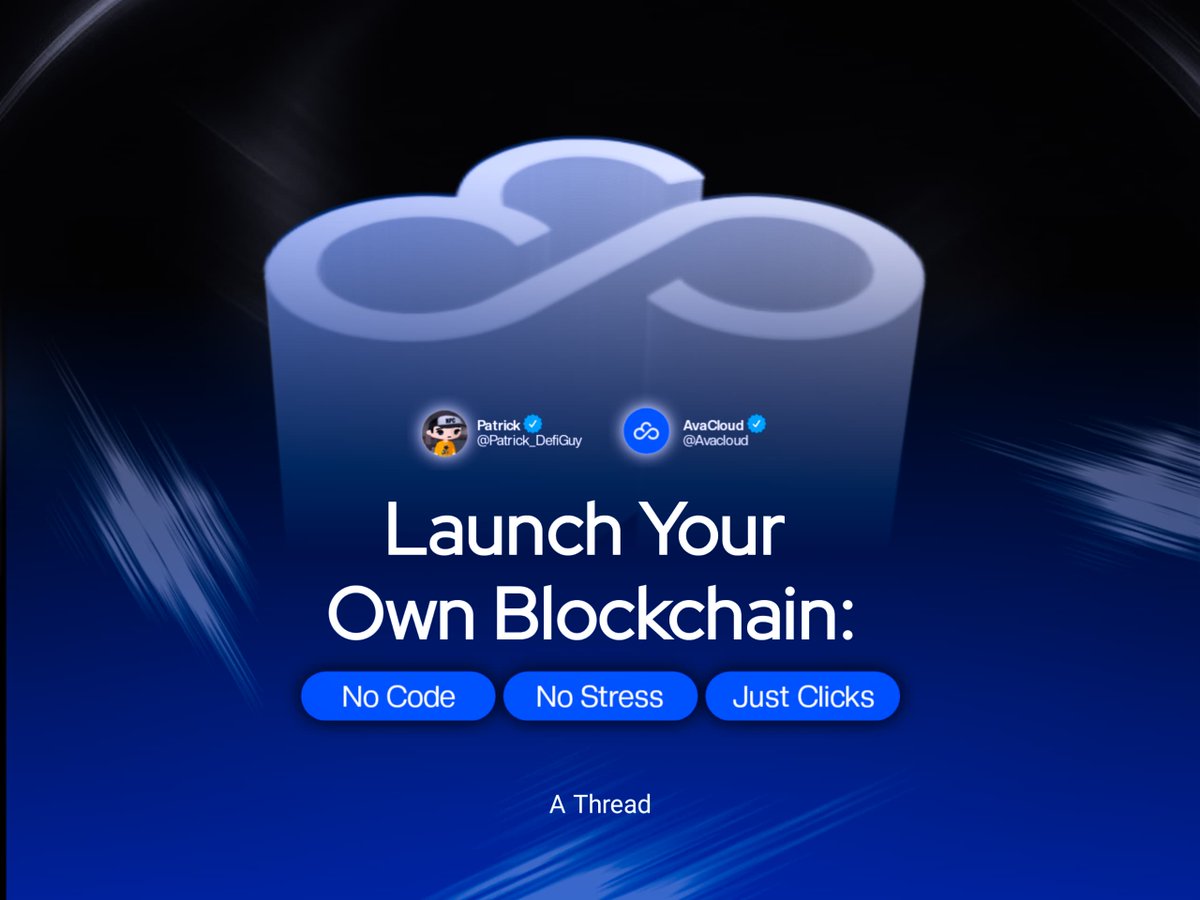 Patrick_DefiGuy's tweet image. Launch your own Layer 1 blockchain in under 60 seconds. No code. No stress, just clicks.

Sounds like hype, right?

That’s what I thought too... until I tried @AvaCloud and realized Web3 infrastructure will never be the same.

🧵 Let’s break it down 👇