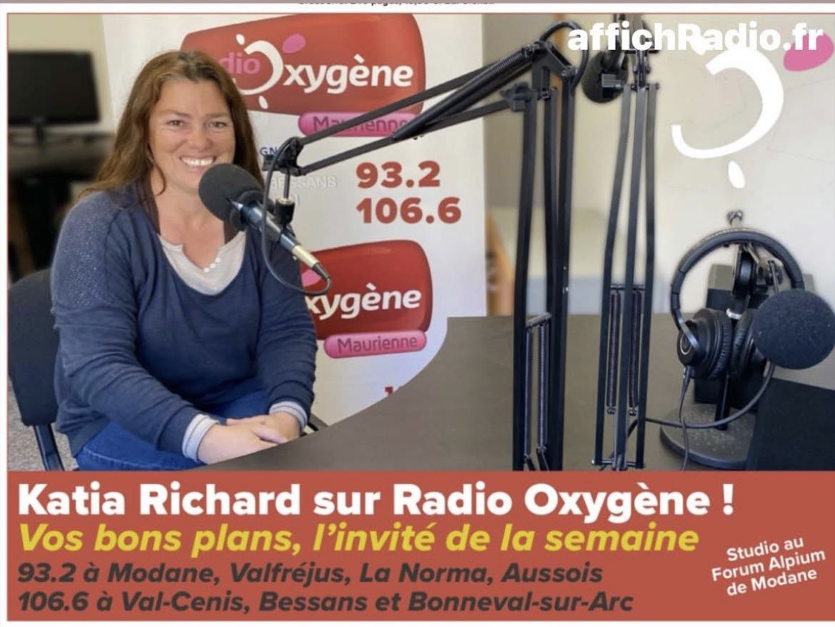 benoit_biard's tweet image. Un clin d’œil pour la station associative de Maurienne Radio Oxygène , avec Katia Richard , l’une des deux voix de l’antenne . Elle émet actuellement sur 2 fréquences : 93.2 sur Modane et 106.6 pour la Haute Maurienne.
Prochainement le 88.4 couvrira St Jean de Maurienne.