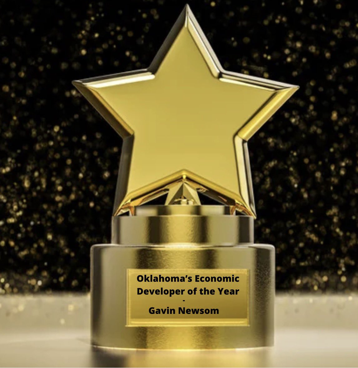 Governor Kevin Stitt (@govstitt) on Twitter photo Congrats to <a href="/GavinNewsom/">Gavin Newsom</a> for winning Oklahoma’s Economic Developer of the Year.
I love talking to Californians who have moved to Oklahoma for our great business friendly culture! Come visit us sometime! Congrats to <a href="/GavinNewsom/">Gavin Newsom</a> for winning Oklahoma’s Economic Developer of the Year.
I love talking to Californians who have moved to Oklahoma for our great business friendly culture! Come visit us sometime!