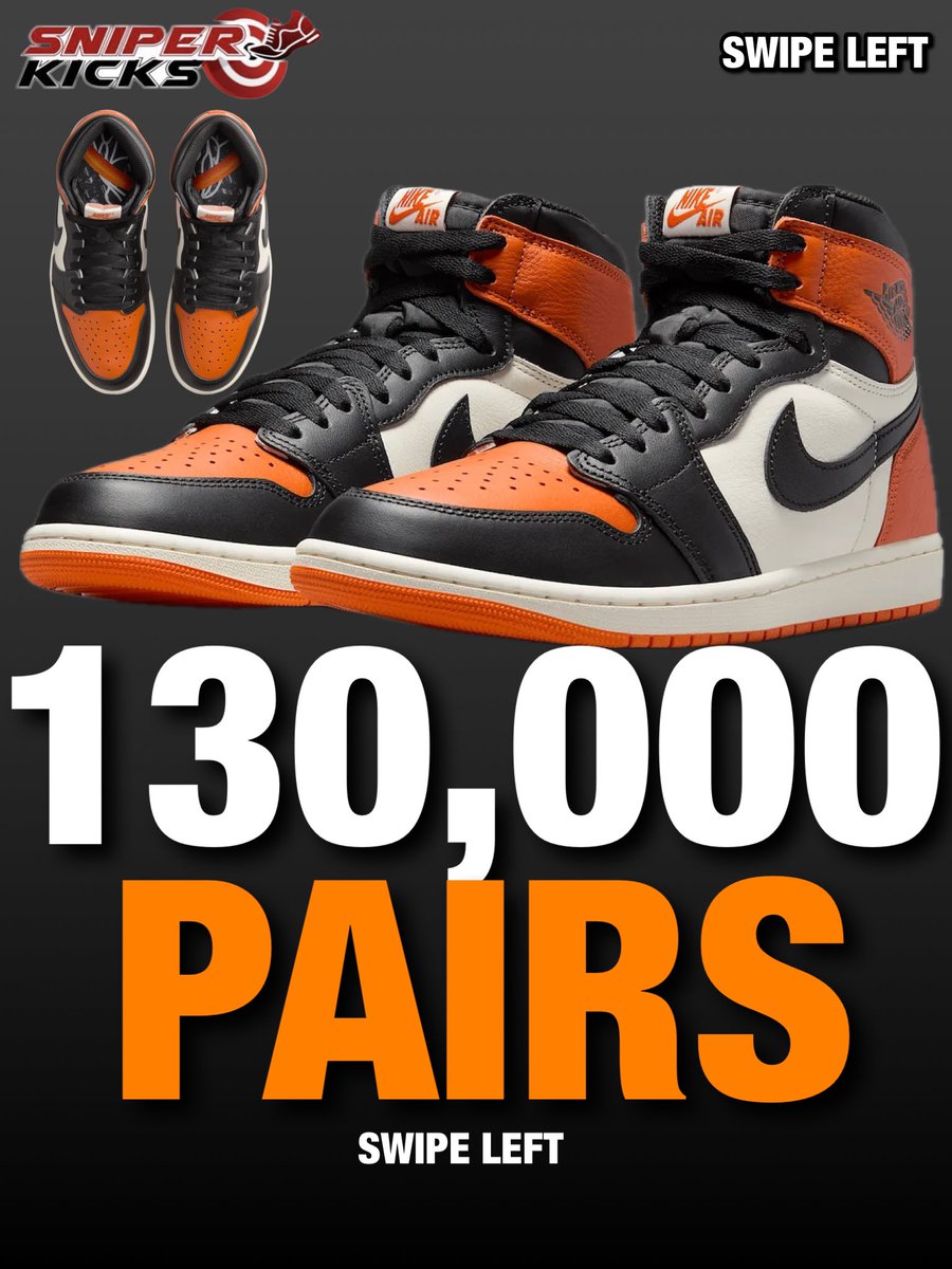 snipernick32's tweet image. One of the most anticipated Jordan 1s of 2025 — the Jordan 1 Shattered Backboard — is almost here. 🏀🔥

Over 130,000 pairs are set to release in full family sizing on August 23 via the SNKRS app and select Nike retailers.

Who’s copping for the whole family?