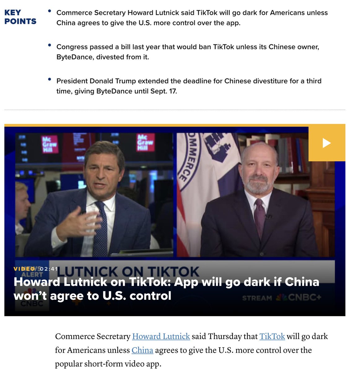 tphuang's tweet image. US/China moves ahead of meeting in Sweden:
US threatens to shutdown TikTok w/o US ownership.
China threatens to block Hutchison sales of 40+ ports w/o stake for Cosco.
Bessent said talks w/ China include Russia/Iran oil buy
China has stopped importing energy product + soybean…