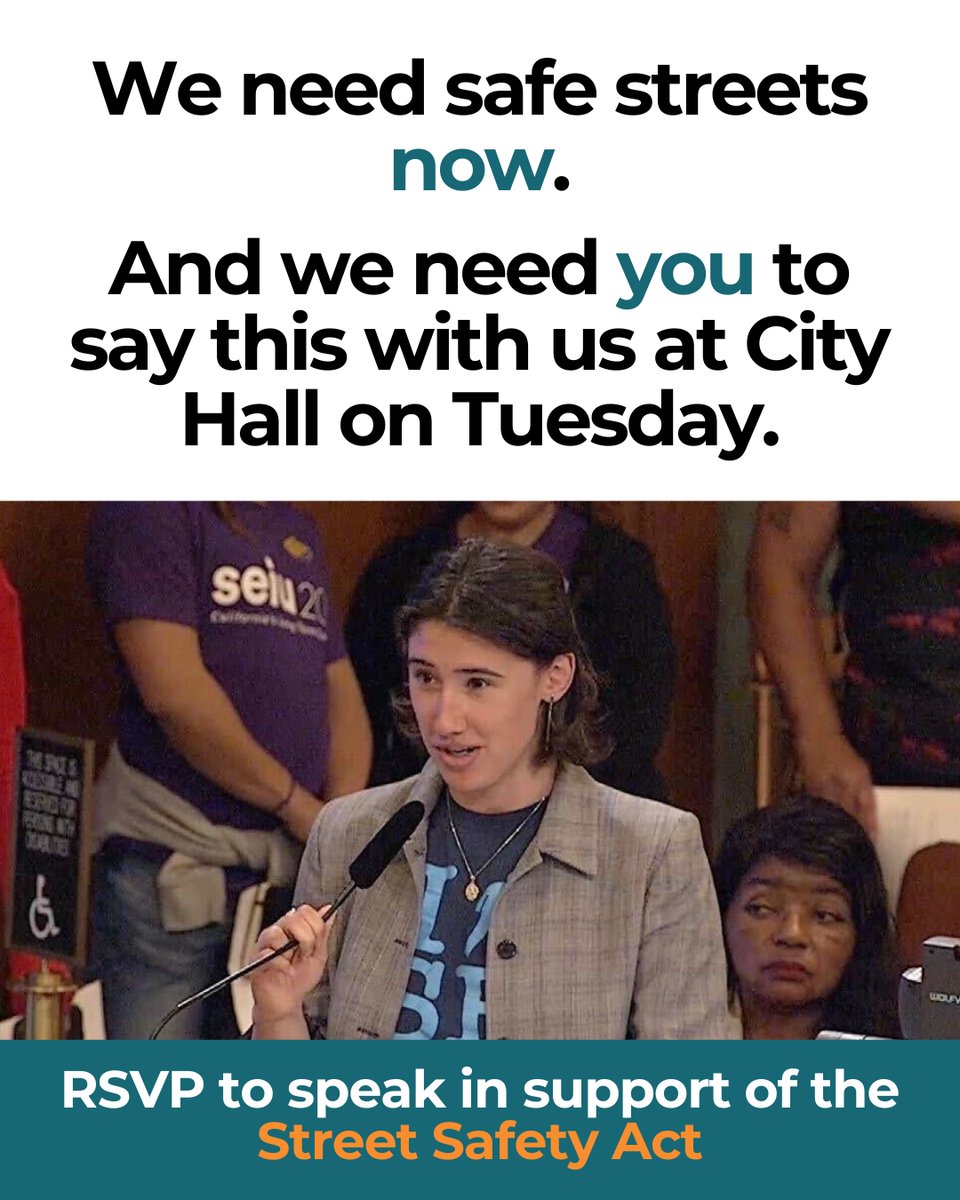 walksf's tweet image. On Tuesday, Supervisor Myrna Melgar will introduce a bold resolution – the #SFStreetSafetyAct – at the Board of Supervisors that’s what we’ve been asking for:
1. A recommitment by the City to work systematically to end severe & fatal traffic crashes
2. A suite of actions to…