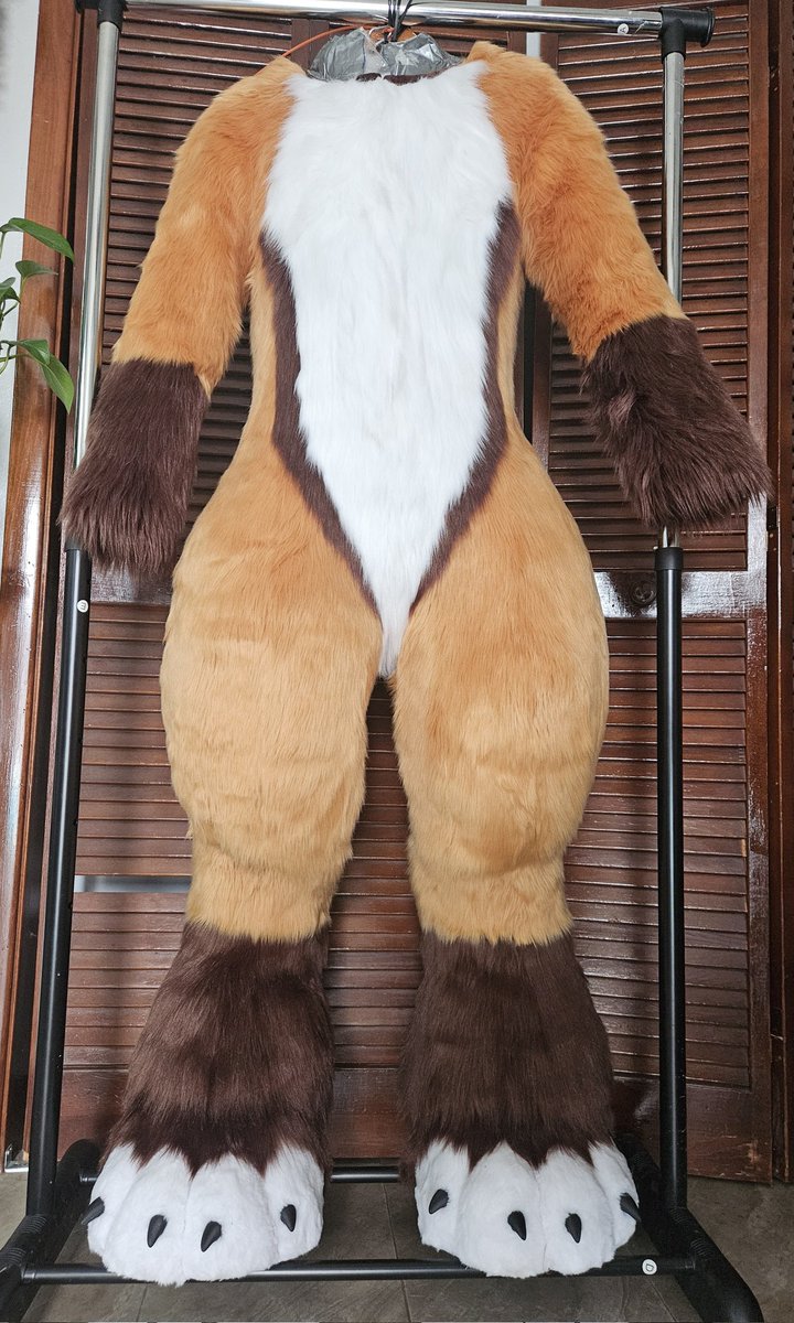 HollydaysInc's tweet image. Now for @FoxWithRamen 's body! After @FurryWeekend he needed a few adjustments and finishing touches, and now he is finally ready to be reunited 🦊
#FursuitFriday #fursuit #digigrade #fox