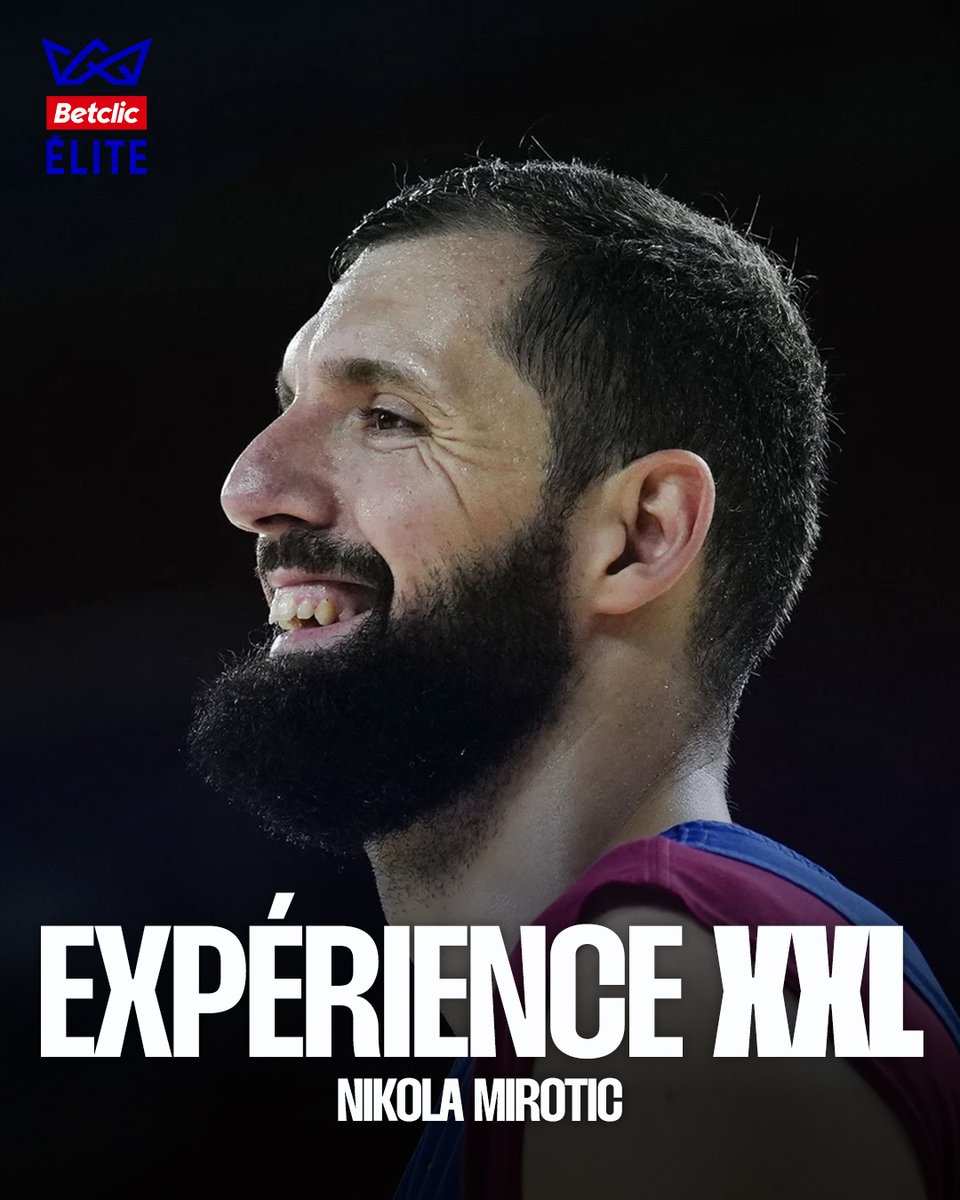 Betclic_ELITE's tweet image. L'expérience 𝗫𝗫𝗟 de Nikola Mirotic à 34 ans 🔥
🏆 2012 - 2014 - 2021 - 2022 - Coupe du Roi
🇪🇸 2013 - 2021 - 2023 - Championnat d'Espagne
🏅 2015 - Médaille d'Or à l'EuroBasket
⭐️ 2022 - MVP de l'EuroLigue
🇮🇹 2024 - Championnat d'Italie
🇫🇷 2025 - #SuperCoupe ? 👀