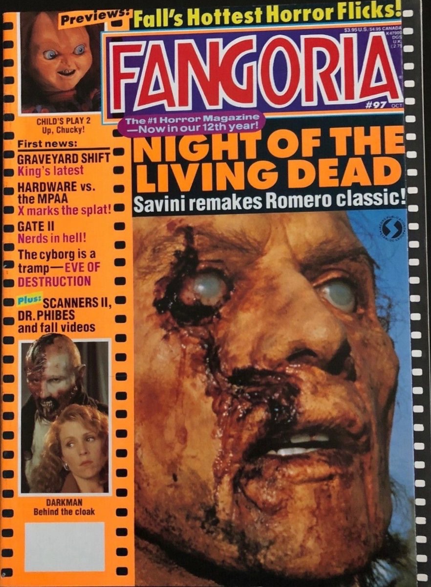 EugWSerra's tweet photo. On October 19, 1990, Night of the Living Dead was released! #NightOfTheLivingDead1990 #TomSavini #GeorgeARomero #TonyTodd #PatriciaTallman #TomTowles #McKeeAnderson #WilliamButler #KatieFinneran #BillMoseley #HeatherMazur #Fangoria #Fangoria97 https://t.co/IbnRn1wcyW
