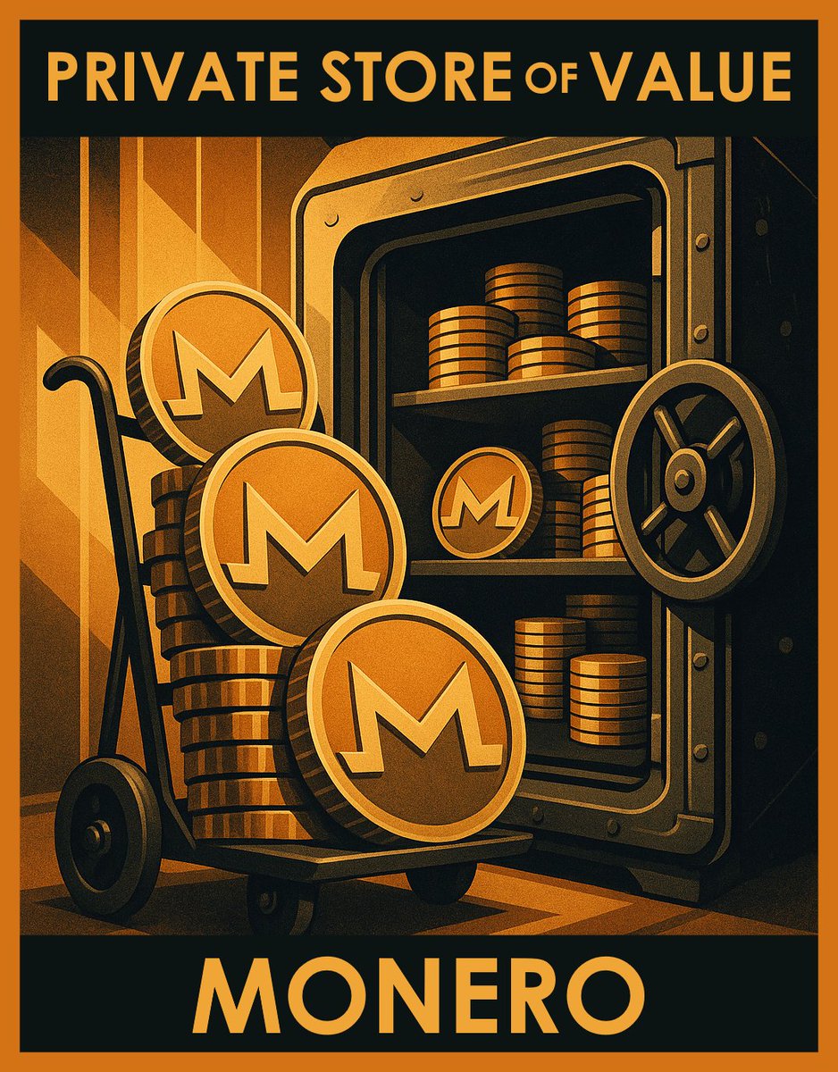 cypherpunk31337's tweet image. Monero is the best store of value because it preserves the one thing fiat and Bitcoin can't, your sovereignty.
Because without privacy, fungibility, and censorship resistance, ownership is just permission waiting to be revoked.