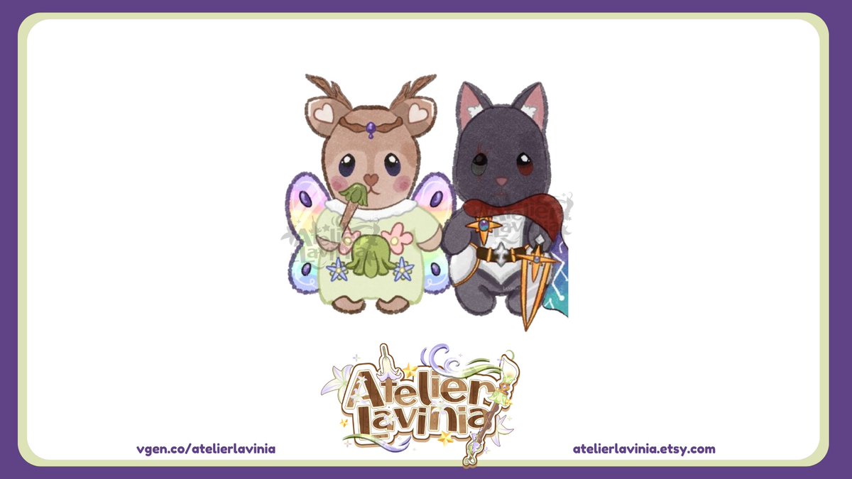 VTuberLavinia's tweet image. i forgor to show the finalest resultt and tis my matchy wif @ser_aoth :&gt;
i absoluteli love to do these cute sylvanian ychs wif your vtubers and ocs !! im tryihn get verified on vgen so all help helps &lt;3 rts are soso appreciated
vgen.co/AtelierLavinia
#artmoots #commissions