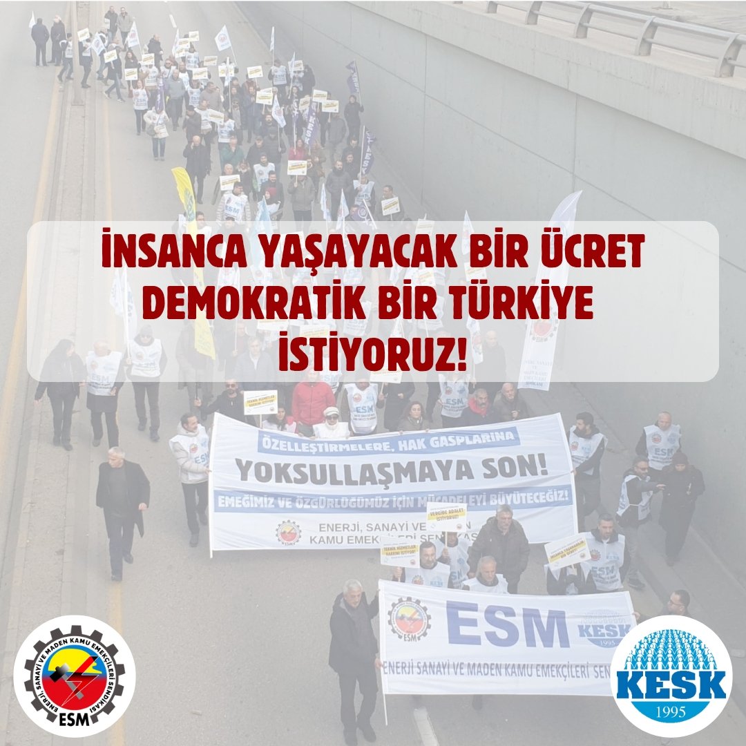 ESM_GM's tweet image. 7 Toplu Sözleşmede Sefalette Anlaştılar!
#ArtıkYeterGeçinemiyoruz!
Hakkımıza, hukukumuza sahip çıkmak yerine bizlere her geçen gün daha fazla yoksulluk ve geleceksizlik dayatanlara ve yandaşlarına karşı
BİRLEŞE BİRLEŞE KAZANACAĞIZ!