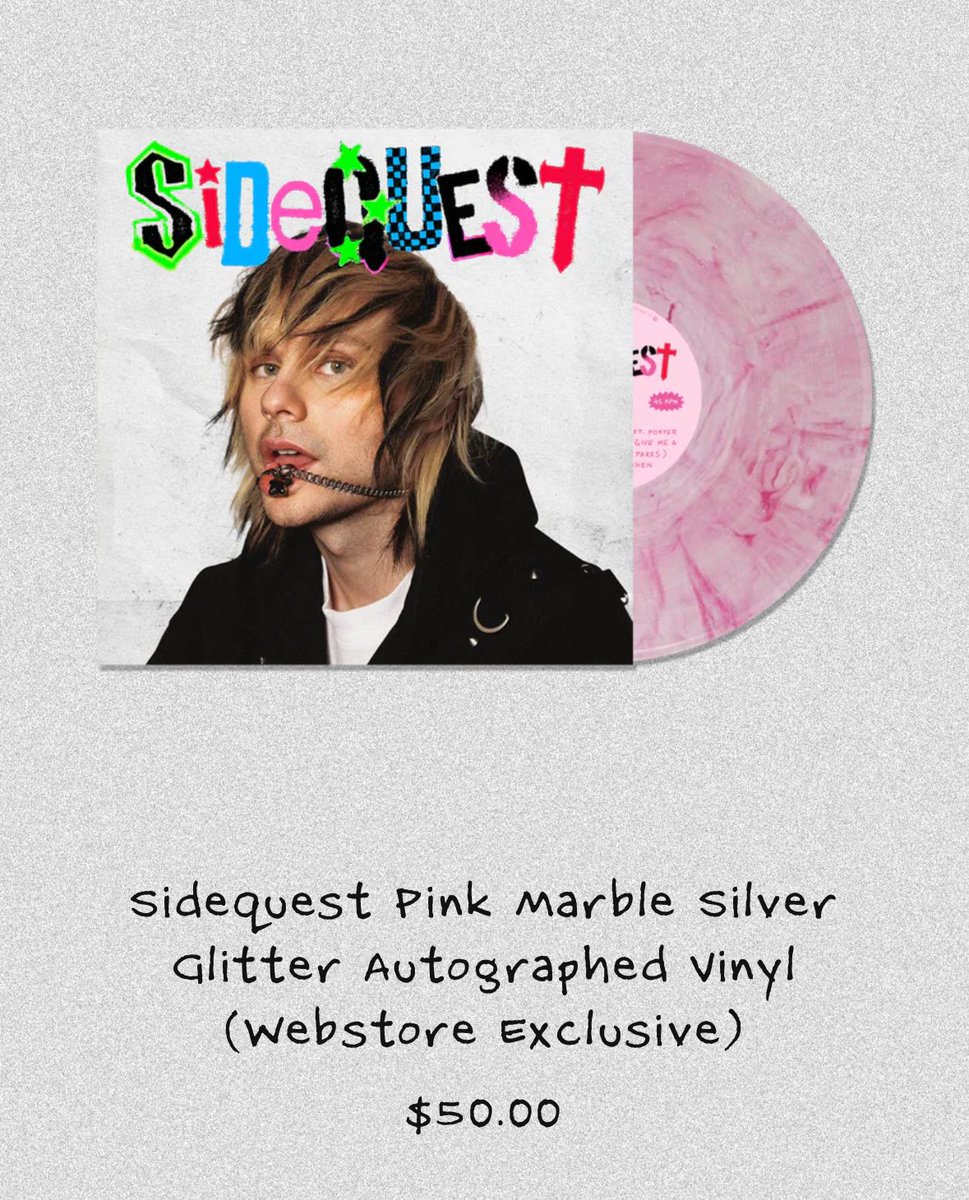 Tha5SOSFamily's tweet image. ‼️ There is a signed Sidequest vinyl variant available on Michael’s webstore! 👀
shop.michaelcliffordsucks.com