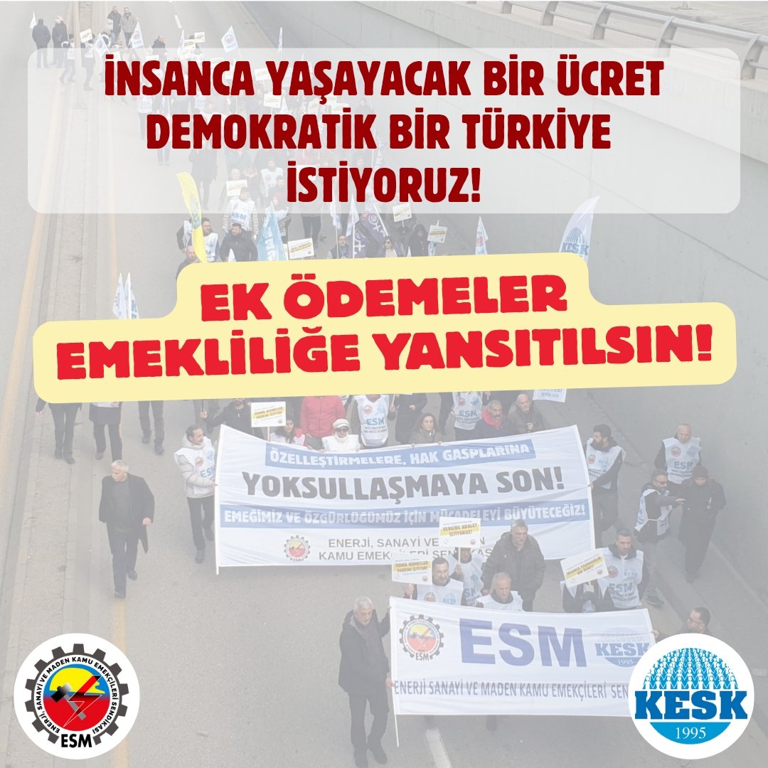 ESM_GM's tweet image. 7 Toplu Sözleşmede Sefalette Anlaştılar!
#ArtıkYeterGeçinemiyoruz!
İnsanca Yaşamaya Yetecek Bir Ücret İçin:
•Yoksulluk sınırının (Temmuz ayı rakamı 85bin) üzerinde bir ücret!
•Vergide, ücrette adalet!
•Herkese 3600 Ek Gösterge!
•Tüm ek ödemelerin emekliliğe…