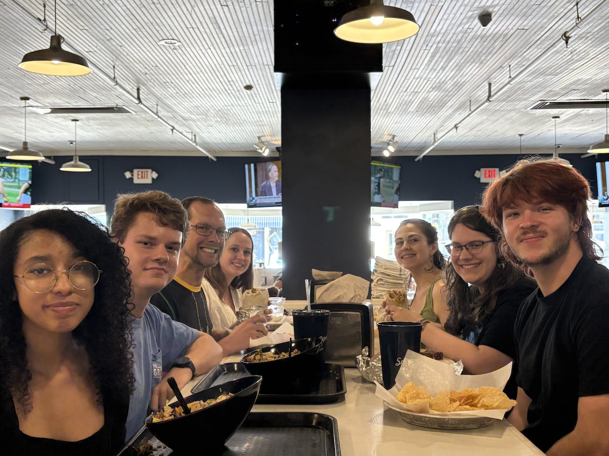 Today, our REU students Elaina Heath (<a href="/okstate/">Oklahoma State Univ.</a>) and Megan McKissick (<a href="/chemistry_um/">UM Chemistry (Ole Miss Chemistry)</a>) did an outstanding job with their presentations!  We celebrated with lunch at <a href="/SouthDepotTaco/">SouthDepotTacoShop</a> before we say goodbye to Elaina. #sciencecommunication