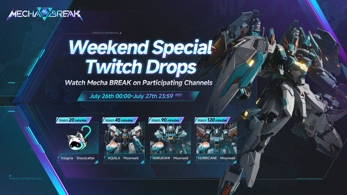 Watch participating streamers this weekend on Twitch to earn exclusive cosmetics for your strikers! 🎨

Be on the lookout for participating streams tagged with 【special drops】