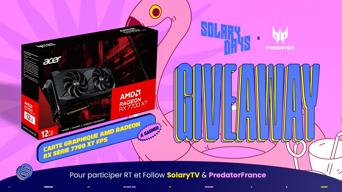 Ils nous accompagnent depuis le début et vous régalent depuis des années, les bros de chez Predator vous gâtent avec une énième carte graphique XXL !

Pour participer :
✅ Follow <a href="/SolaryTV/">Solary</a> &amp; <a href="/PredatorFrance/">Predator Gaming 🇫🇷</a> 
✅ RT ce tweet et commente avec #SLYWIN