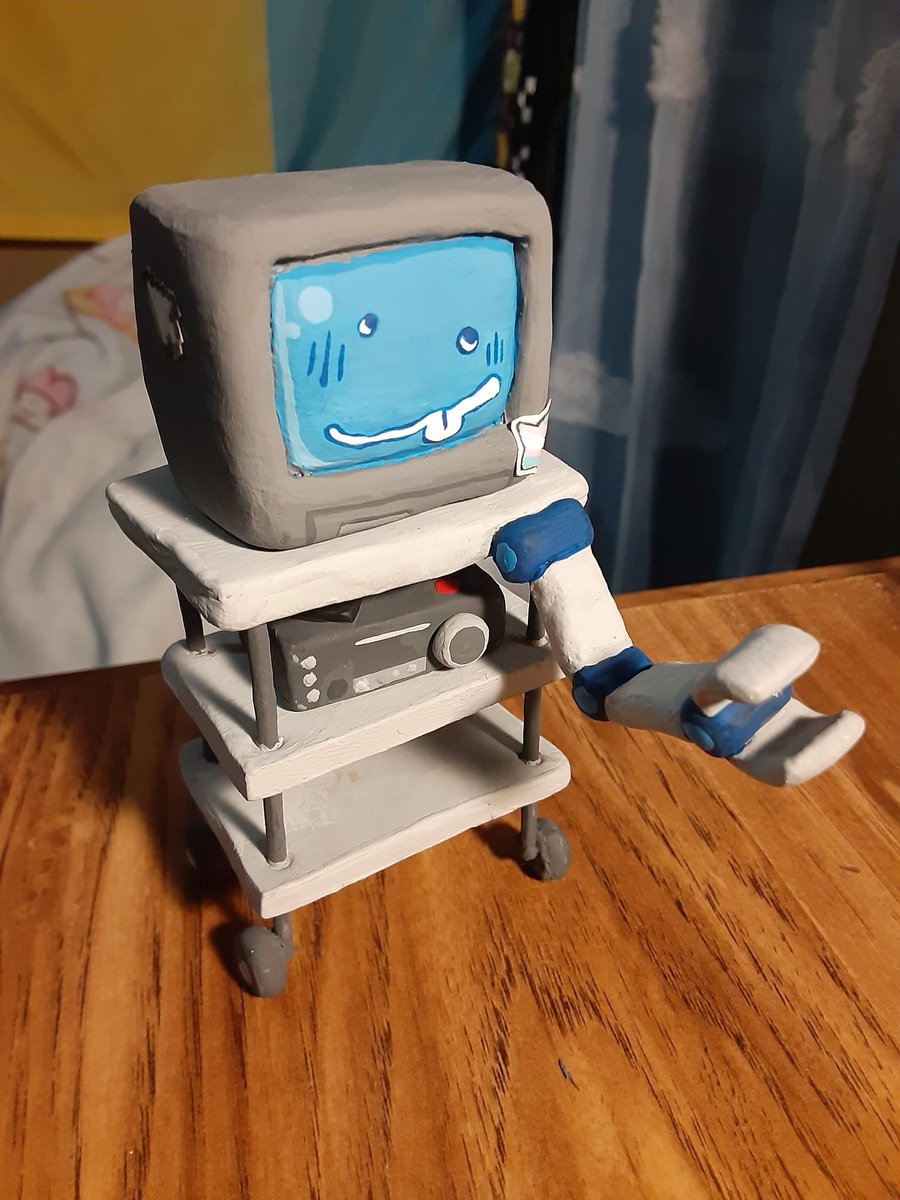 Nonst1ck_Pann's tweet image. Clay sculpture of Scag I made #Regretevator #regretevatorfanart