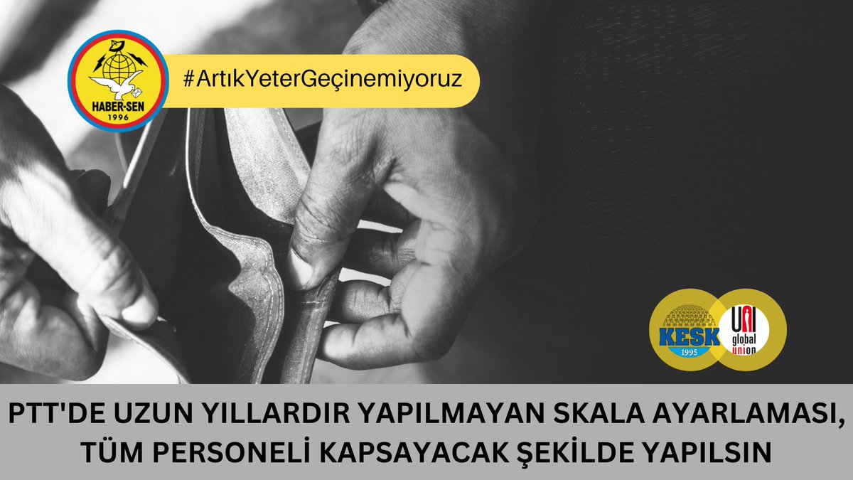 KESKHaberSen's tweet image. 7 Toplu Sözleşmede Sefalette Anlaştılar!
#ArtıkYeterGeçinemiyoruz!
PTT'DE UZUN YILLARDIR YAPILMAYAN SKALA ÇALIŞMADI TÜM PERSONELİ KAPSAYACAK ŞEKİLDE YAPILSIN