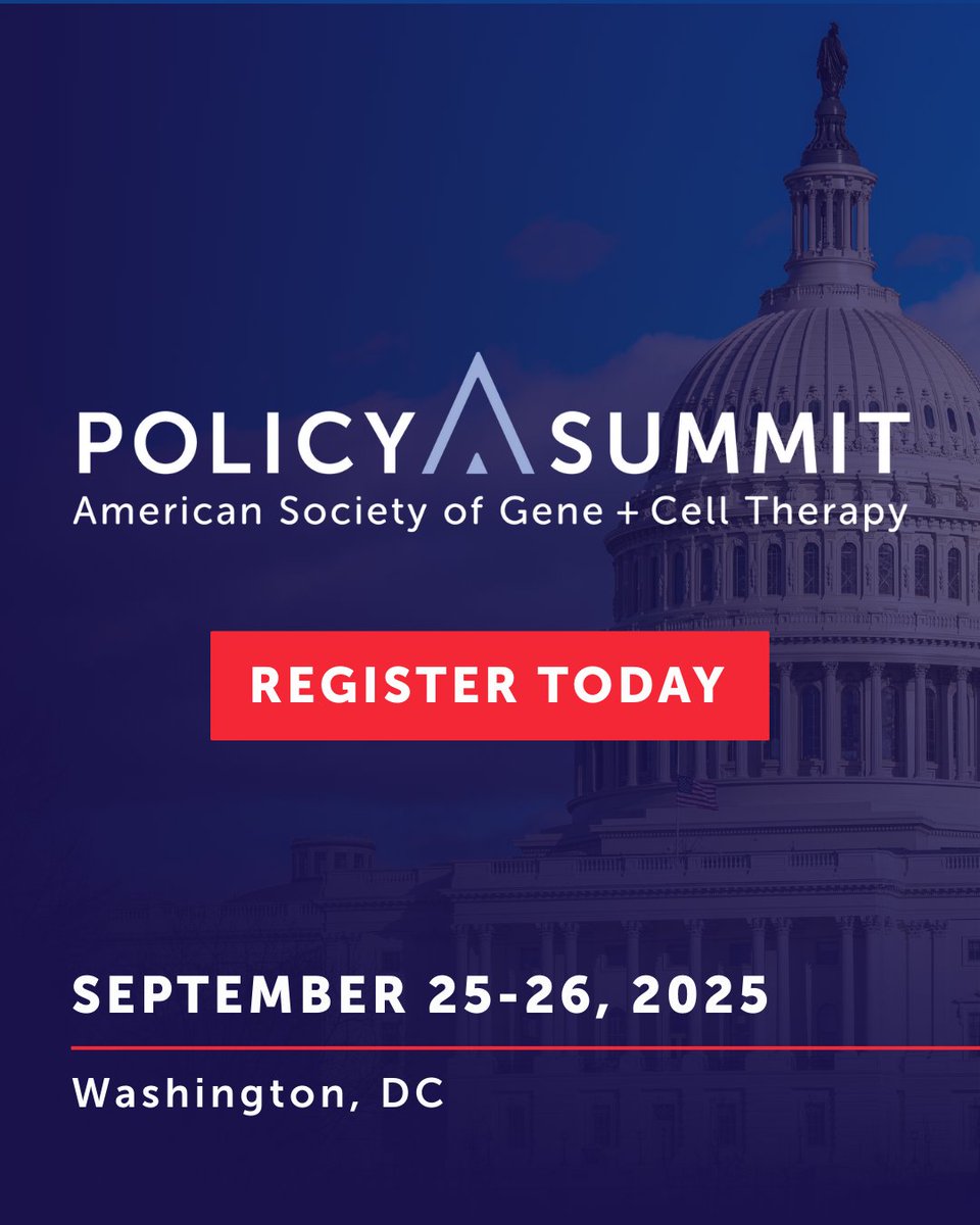 ASGCTherapy's tweet image. Want to connect with FDA and ARPA-H leaders about gene therapy policy? ASGCT's Policy Summit features Denise Gavin, Mimi Lee, and John Schiel in panel discussions with extended Q&A. Register for exclusive access. bit.ly/4o4es9k
#ASGCTadvocacy
