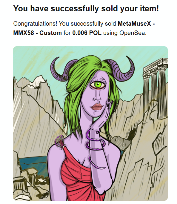 MetaMuseX's tweet image. OMG SOLD! I'm truly grateful.@MetalheaDesq
You got a ticket for the Metamusex event.
