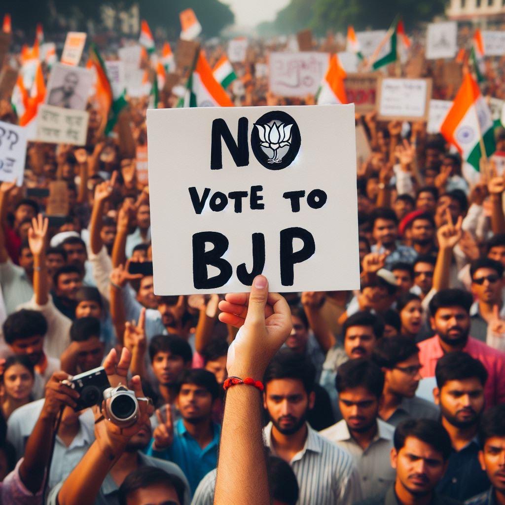 - Kids are dying in Rajasthan 💔
- Women are forced to give birth on the hospital floor in UP 💔
- Homes are getting bulldozers 💔

Every vote for BJP is a vote against the future of your family. Agree or not?