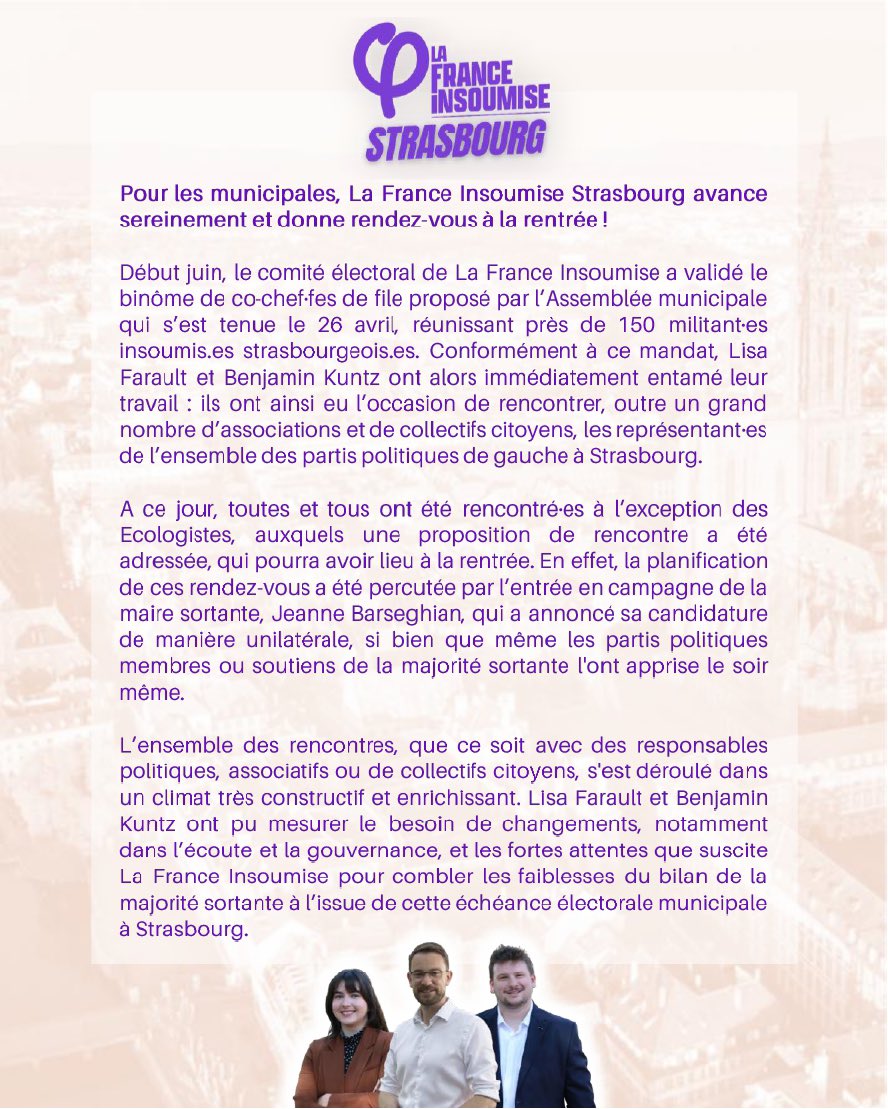 France Insoumise Strasbourg tweet media