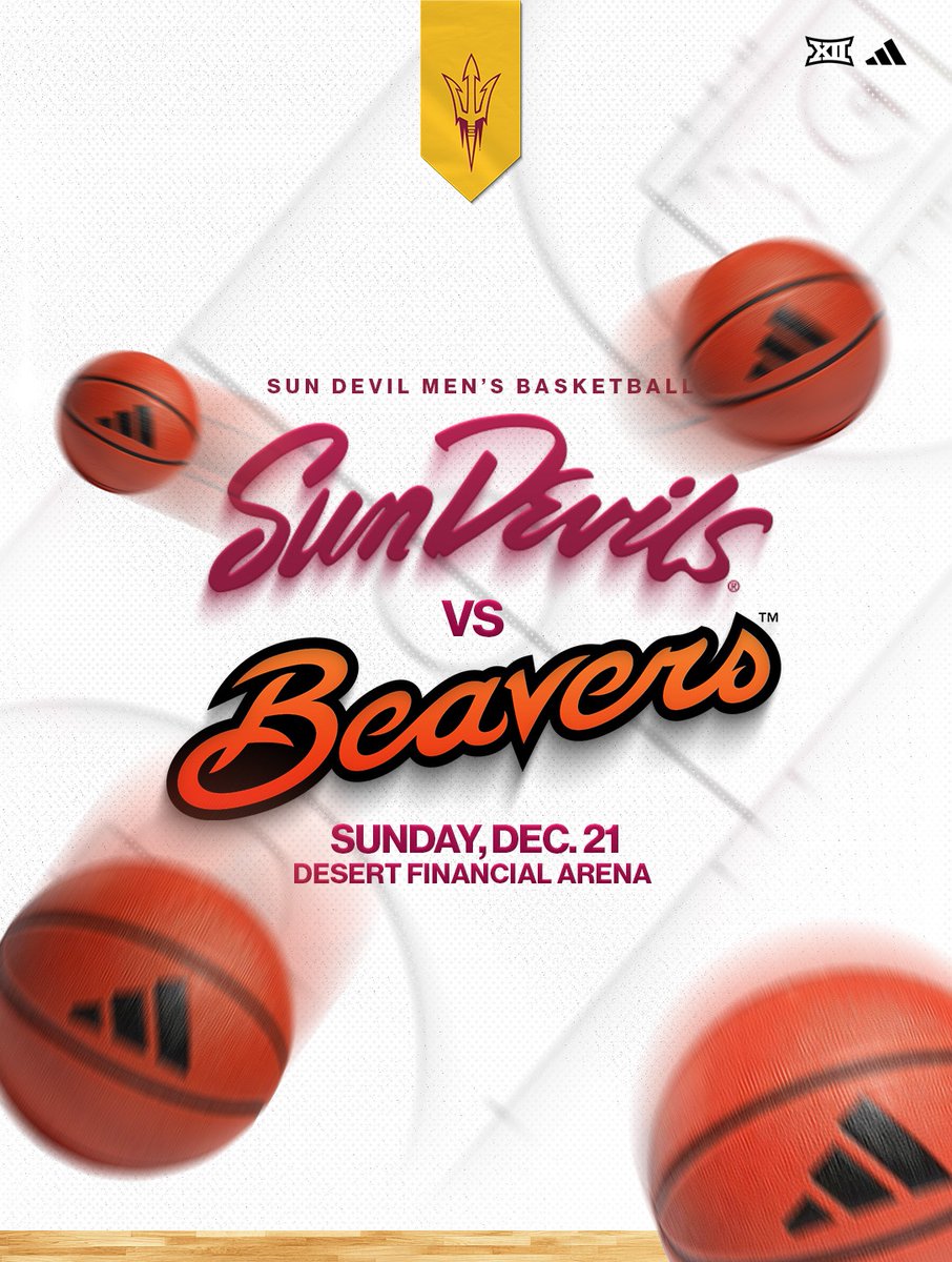 Running it back with an old conference foe 😈

The Sun Devils will host Oregon State on December 21st! Season and Group tickets available down below.

Season: ow.ly/gX1x50WvrMn
Group: ow.ly/ReAZ50WvrMo