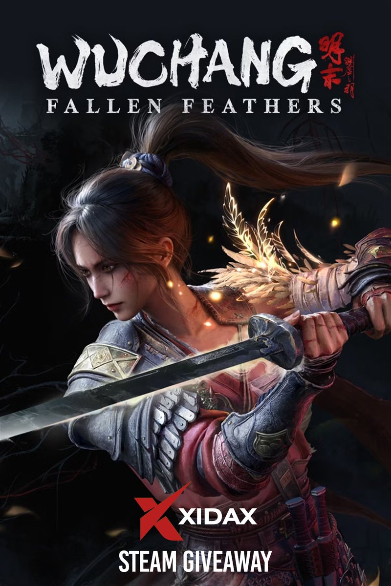 xidaxpcs's tweet image. Wuchang: Fallen Feathers just dropped on PC—
and if you like your games dark, punishing, and unforgiving...
this one’s for you. 💀🗡️
We’re giving away a free Steam copy to one lucky warrior.
TO ENTER:
-Follow @xidaxpcs
-Like this post
-Keep an eye on ALL our socials—entering on…