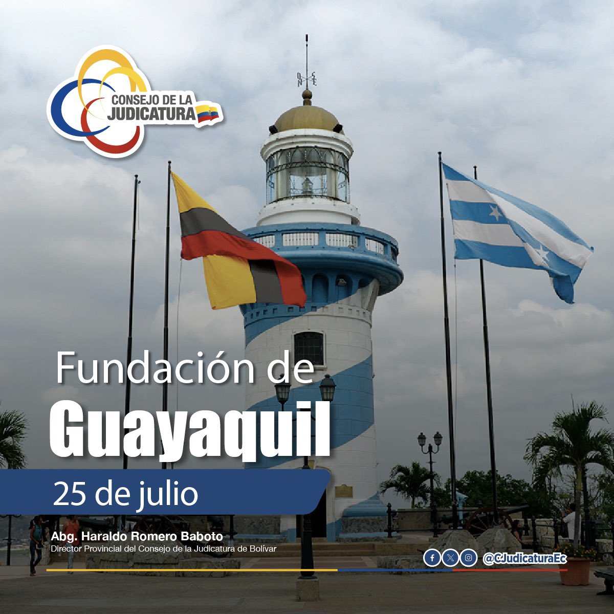 Bolívar CJ (@bolivarcj) on Twitter photo La Dirección Provincial de <a href="/BolivarCJ/">Bolívar CJ</a> saluda a la Perla del Pacífico, al conmemorarse 490 años de fundación de Guayaquil.
Celebramos su historia, a su gente trabajadora y la grandeza de una ciudad que es sinónimo de progreso . La Dirección Provincial de <a href="/BolivarCJ/">Bolívar CJ</a> saluda a la Perla del Pacífico, al conmemorarse 490 años de fundación de Guayaquil.
Celebramos su historia, a su gente trabajadora y la grandeza de una ciudad que es sinónimo de progreso .