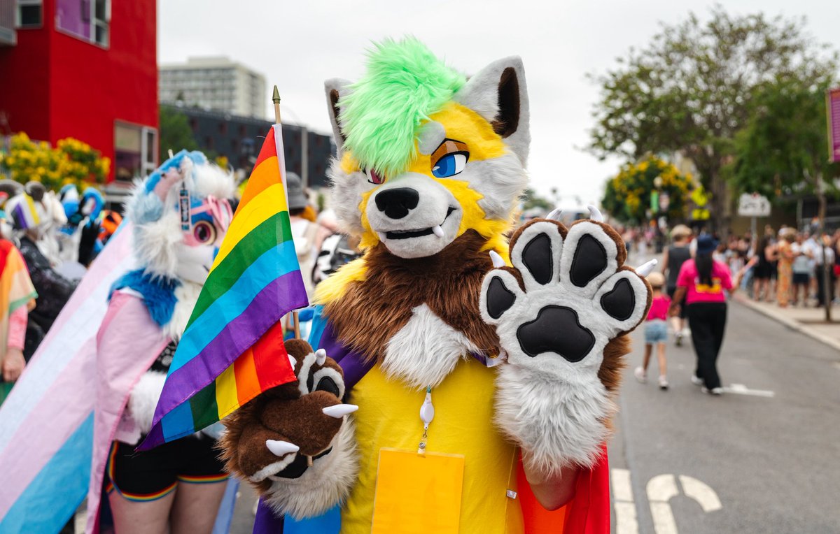 JakuzziRedPanda's tweet image. Be hi. Say gay.
📸: @_CrowCreations_
#fursuitfriday #friday