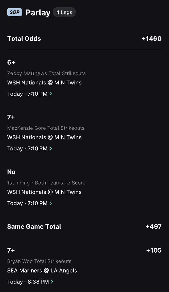 WhyNotKayDee's tweet image. Strikeout Lay๐ค๐พ
oddsshopper.com/picks/experts/โฆ