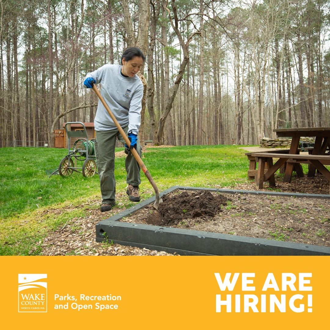 WakeGovParks's tweet photo. Now hiring! Wake County Parks, Recreation and Open Space has two full-time positions now available:
โ
Park Technician of Operations at #Crowder County Park
โ
Park Technician of Education at Historic #YatesMill County Park
Learn more at https://t.co/ZGeL6Ynepi. https://t.co/T6MUl4BV7H