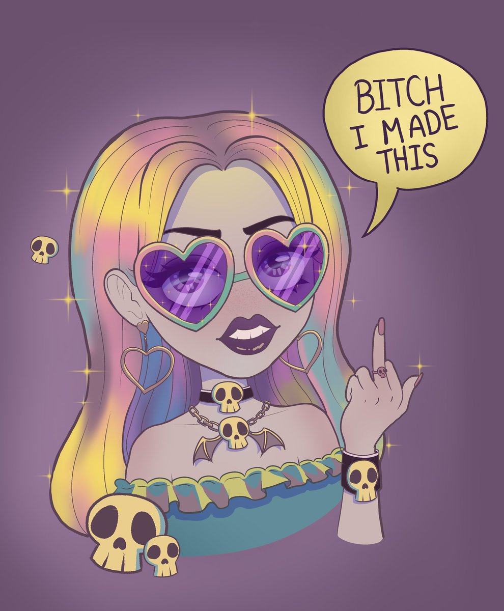 candid_cartoonz's tweet photo. A #dtiys from Instagram ✨️💀✨️
#digitalart #digitaldrawing #punkygirl #punkgirlcharacter #characterart #girlcharacter https://t.co/fVWVVX3o5m