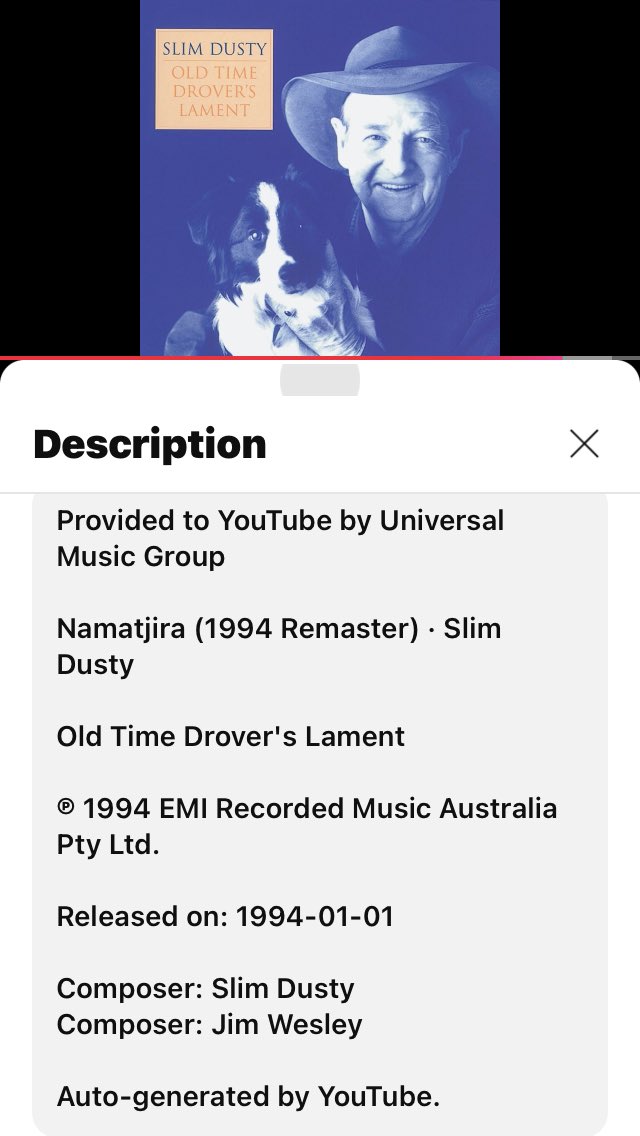 WesleyMediaHub's tweet image. “dad wrote this song”
…and I’d love to know what you think of it?
(Namatjira) by Jim Wesley
Slim Dusty sing’s it on his 1994 ‘Old Time Drover’s Lament’ album
🎧Take a listen here youtu.be/IqAnMRbfOCk?si…
