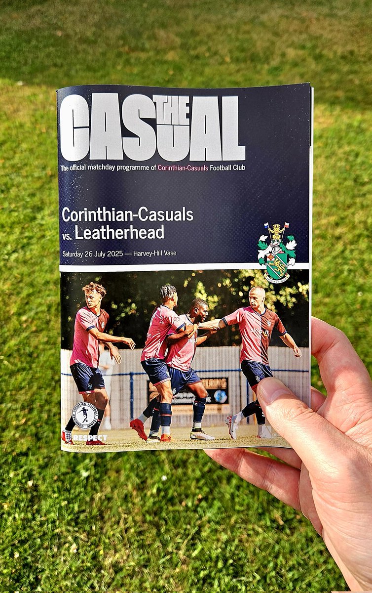 Corinthian-Casuals (@corinthiancas) on Twitter photo ๐ GET YOUR PROGRAMME!
The Casual is back with a new look for the new season for tomorrow's game against <a href="/LeatherheadFC/">Leatherhead FC</a>.
โ๏ธ Brian Adamson on Geoff Harvey & Jimmy Hill
๐ Mu Maan's notes
๐ Trey Masikini interview
โฝ๏ธ Pre-Season Round-Up
โช๏ธ From the Archive
...And much more ๐ GET YOUR PROGRAMME!
The Casual is back with a new look for the new season for tomorrow's game against <a href="/LeatherheadFC/">Leatherhead FC</a>.
โ๏ธ Brian Adamson on Geoff Harvey & Jimmy Hill
๐ Mu Maan's notes
๐ Trey Masikini interview
โฝ๏ธ Pre-Season Round-Up
โช๏ธ From the Archive
...And much more