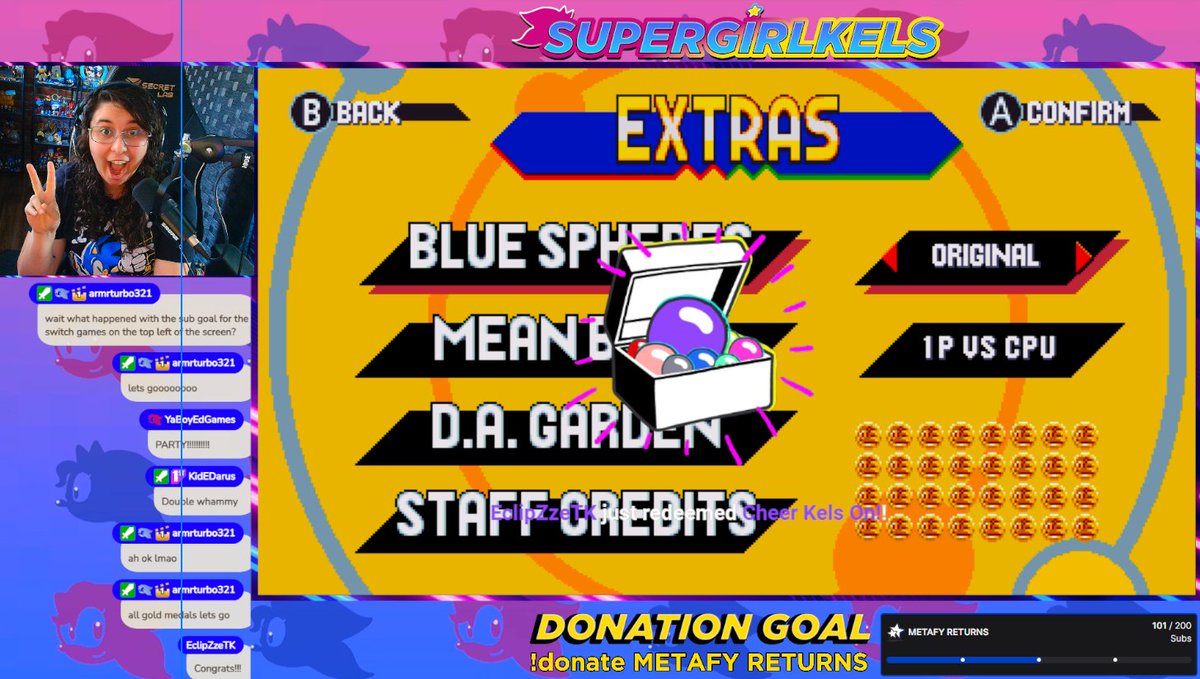 SuperGirlKels's tweet image. ✅EVERY Blue sphere mini-game
✅ALL Chaos Emeralds
✅MANIA Mode Completed
Encore Mode next time you vote for Mania! THANK U GUYS FOR SO MUCH LOVE TODAY!