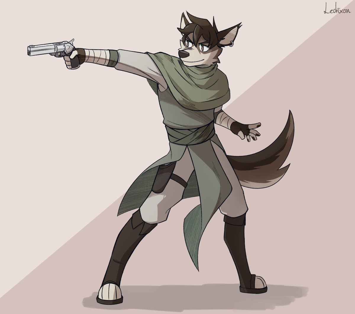 Ledrixon's tweet image. Art Fight attack for @Coffee_Borne , Cane