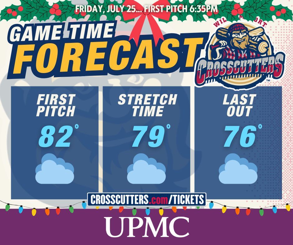 crosscutters's tweet image. Well, we won't have a white Christmas in July🤷 But we will have a nice night for a ballgame!
Tickets: mlbdraftleague.com/williamsport/t…
@UPMC