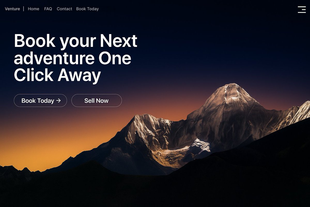 AEYDevelopment's tweet image. Travel Booking Landing Page