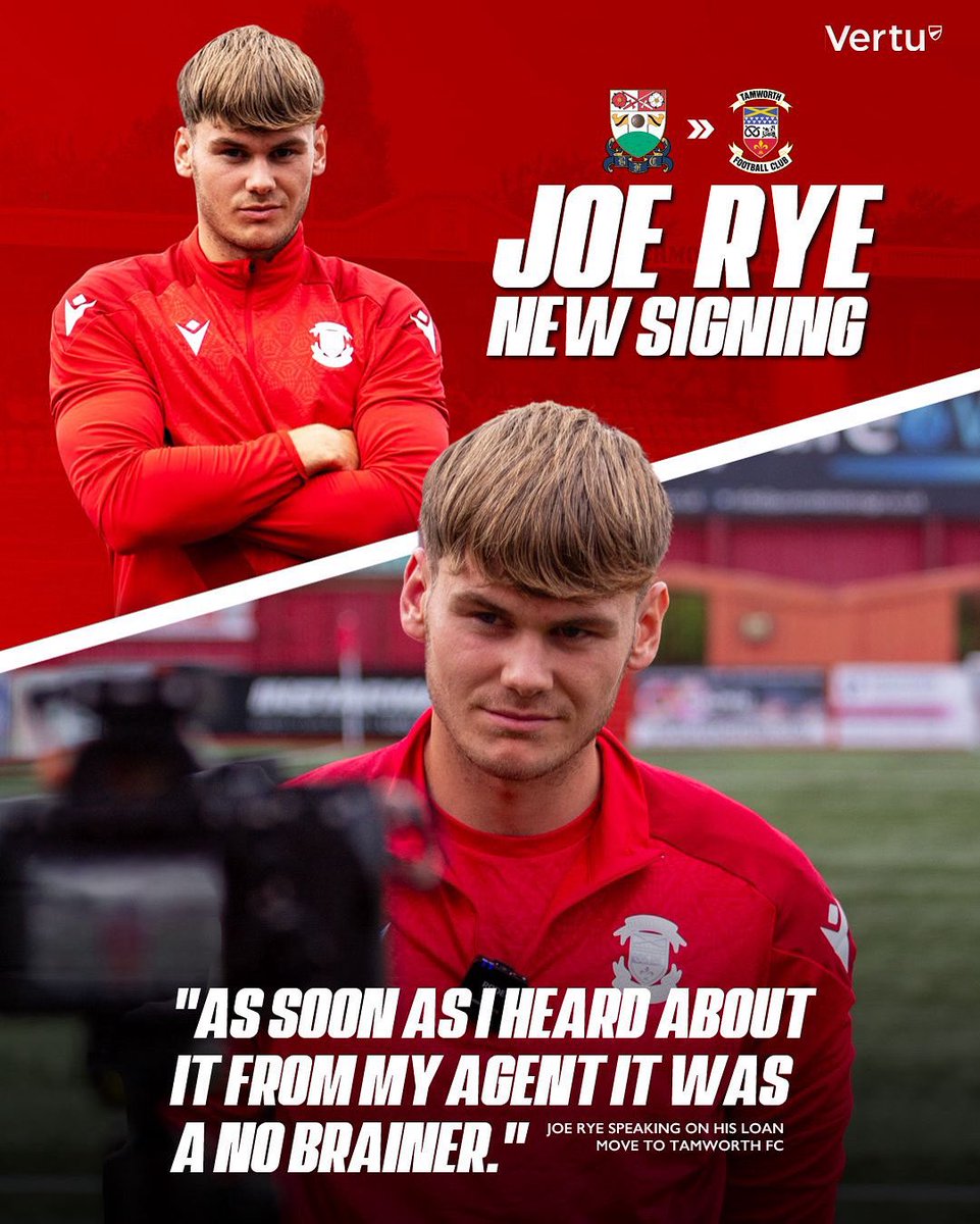 AllTransfersWW's tweet image. 🚨 Tamworth FC loans Joe Rye!
◉ 21yo 🏴 CB | Season loan from #BarnetFC
◉ 17 total loan apps in 2024/25 (Chelmsford/Boreham Wood)
#JoeRye #TamworthFC #NationalLeague #Transfers
📷 Source: @tamworthfc