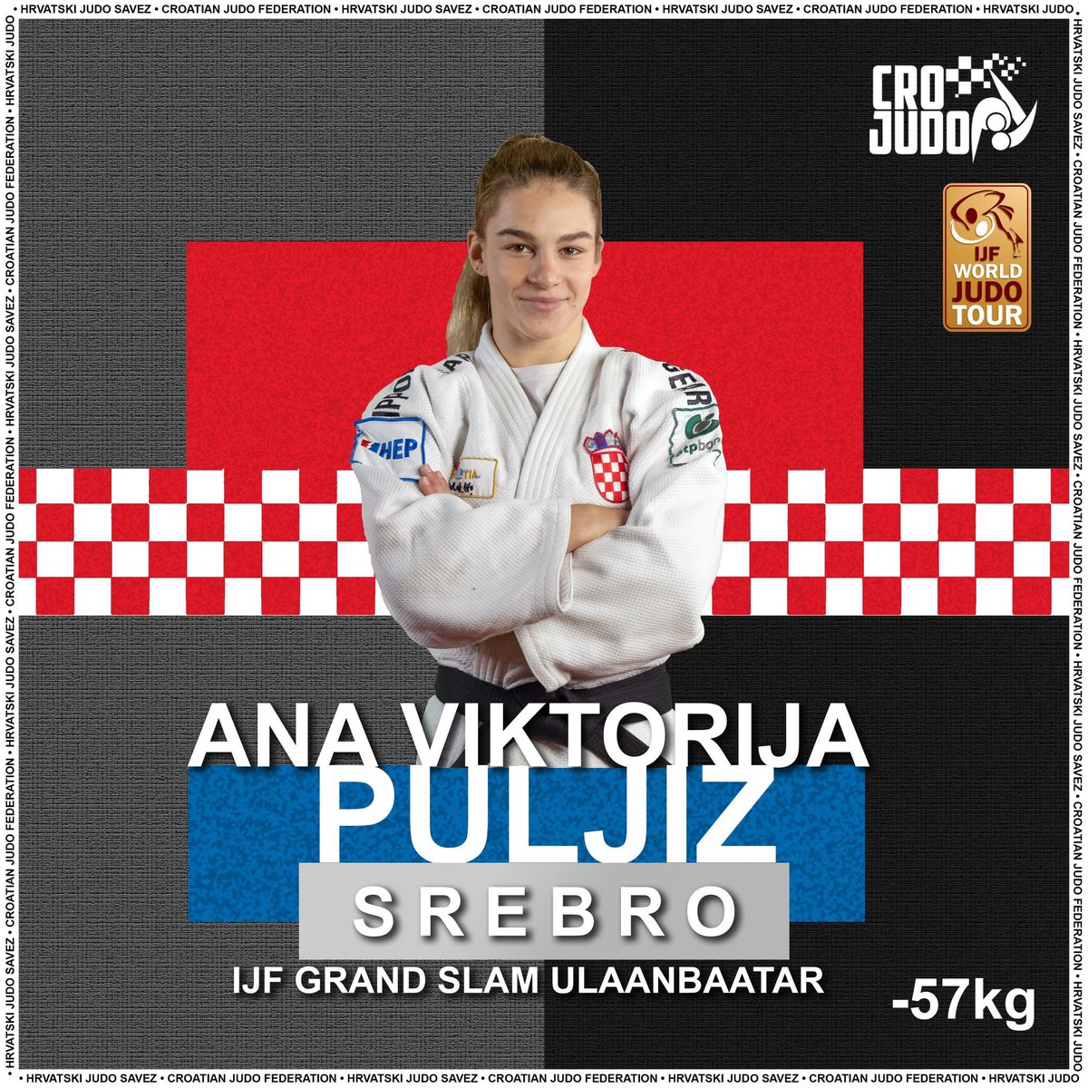 ivananusic12's tweet image. Pričuvnici #HV džudašici Ani Viktoriji Puljiz čestitam na osvojenom srebru na Grand Slamu u Mongoliji! 🇭🇷🥈 @JudoCro