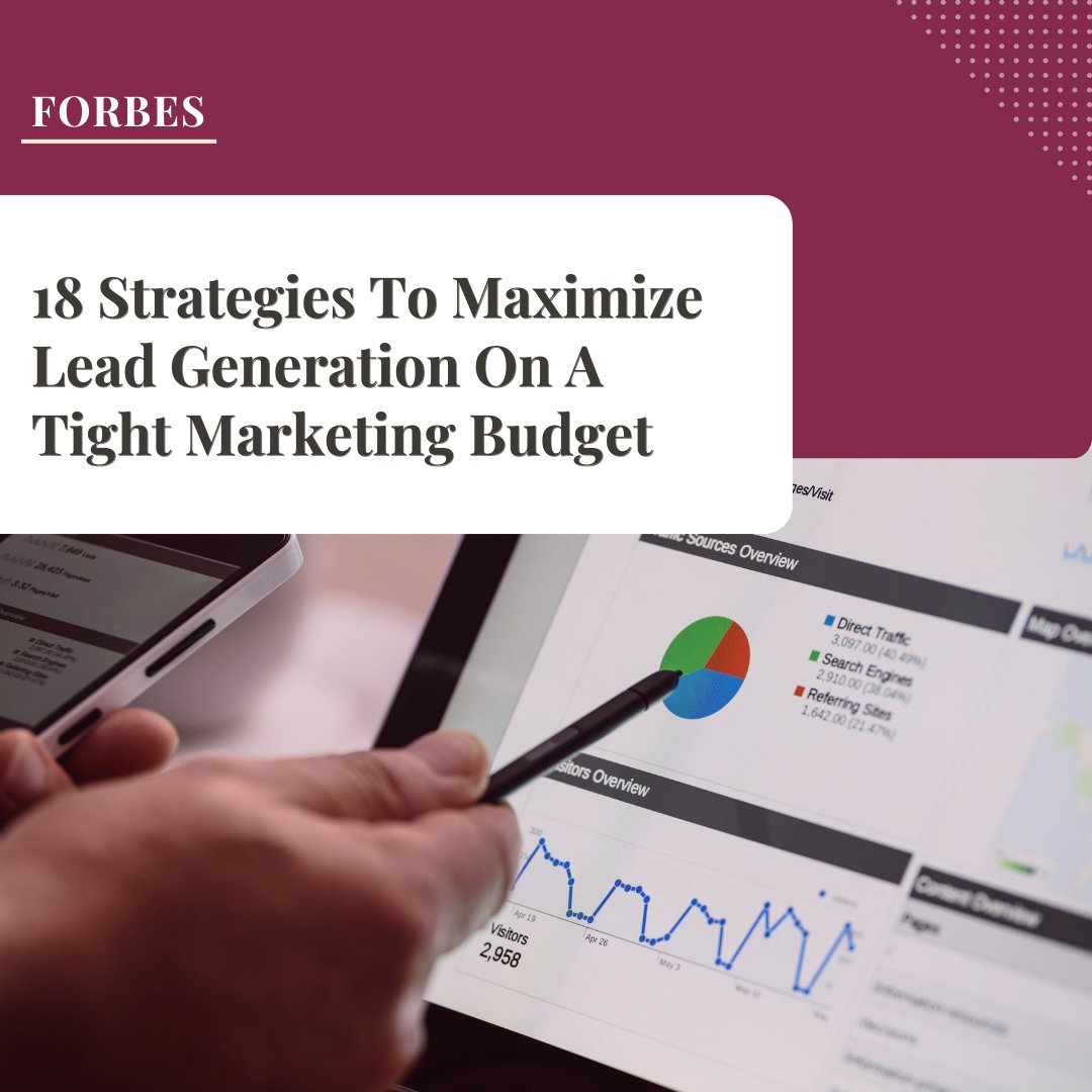 In this <a href="/Forbes/">Forbes</a> article, VP Katie Jewett joins a panel of experts sharing smart, effective ways to keep #LeadGeneration flowing, even when resources are limited: hubs.la/Q03xYt3N0

#MarketingStrategy #PRInsights