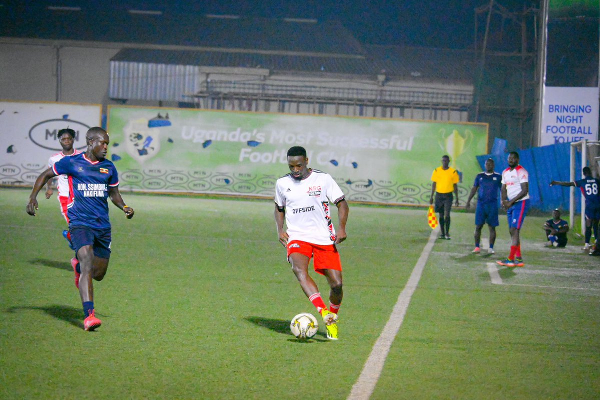 Uganda Parliamentary FC (@parliament_fc) on Twitter photo 48’ (2-1)
The visitors <a href="/nrgradioug/">NRG Radio UG</a> pull one goal back through their star striker <a href="/RickmanManrick/">Rickman Manrick</a> with a lather finish 48’ (2-1)
The visitors <a href="/nrgradioug/">NRG Radio UG</a> pull one goal back through their star striker <a href="/RickmanManrick/">Rickman Manrick</a> with a lather finish