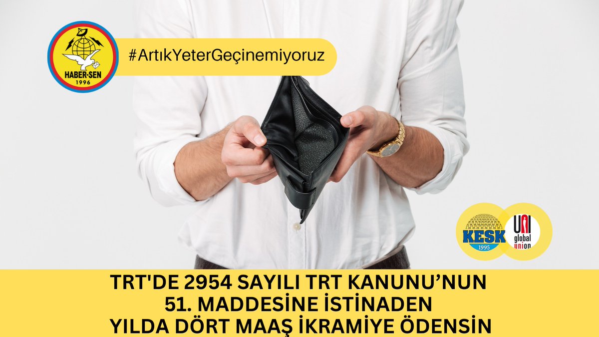 KESKHaberSen's tweet image. 7 Toplu Sözleşmede Sefalette Anlaştılar!
#ArtıkYeterGeçinemiyoruz!
TRT EMEKÇİLERİ ÖZLÜK VE MADDİ HAKLARINI İSTİYOR!
KAMU HİZMETİ YAYINCILIĞINA DÖNÜLMESİNİ VE LİYAKATSİZ DIŞARIDAN YAPILAN ATAMALARIN DURMASINI İSTİYOR!
TRT HALKINDIR, HALKIN KALACAK!