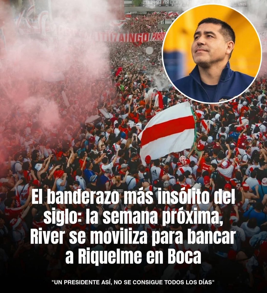 Gabriel Anello (@anellogaby) on Twitter photo Riquelme logró lo que nadie se imaginó 
Pelearle la idolatría a Labruna y Gallardo 
Es tan mala su gestión en Boca, que los de River lo aman y quieren que se quede a vivir en el club. Insólito Riquelme logró lo que nadie se imaginó 
Pelearle la idolatría a Labruna y Gallardo 
Es tan mala su gestión en Boca, que los de River lo aman y quieren que se quede a vivir en el club. Insólito