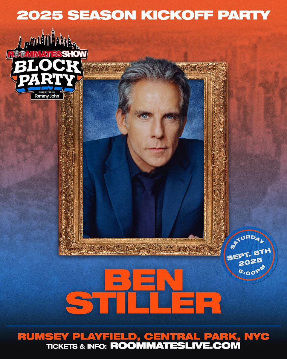 Roommates Show (@roommates__show) on Twitter photo The King of Knicks Twitter is LOCKED IN 🔒 <a href="/BenStiller/">Ben Stiller</a>
Don’t miss the conversation at the 25’ Season Kickoff Party. Grab your ticket at RoommatesLive.com The King of Knicks Twitter is LOCKED IN 🔒 <a href="/BenStiller/">Ben Stiller</a>
Don’t miss the conversation at the 25’ Season Kickoff Party. Grab your ticket at RoommatesLive.com