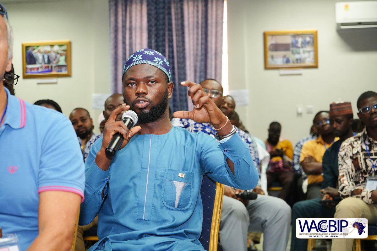 WACCBIP_UG's tweet image. Final Fellows' session at #WRC2025 —ending on a high note!
- Emilie Badouum highlights alarming drug resistance in malaria parasites from Burkina Faso, underscoring the need for continuous surveillance.
- Philip Ilani shows how the PfMyoJ protein supports malaria parasite…