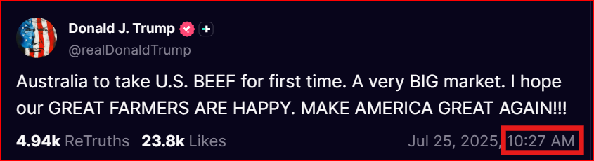 7thDean's tweet image. President Trump's Truth before he left today has a timestamp of 10:27 AM EST
Q 1027
POTUS will be up all night.
Pray.
Watch the news tomorrow.
Q
With all the news about Barack Obama and the Russia, Russia, Russia hoax this would make total sense at this point as it seems…