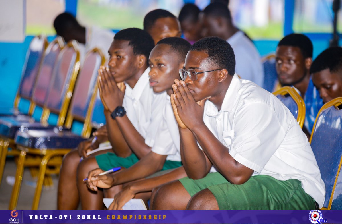NSMQGhana's tweet image. VOLTA-OTI ZONAL CHAMPIONSHIP:
End of Round 3
Wovenu SHTS: 35pts
Anlo SHS: 34pts
Kadjebi-Asato SHS: 30pts
OLA SHS, Ho: 21pts
@Goil_Official
#NSMQ2025 #Primetime