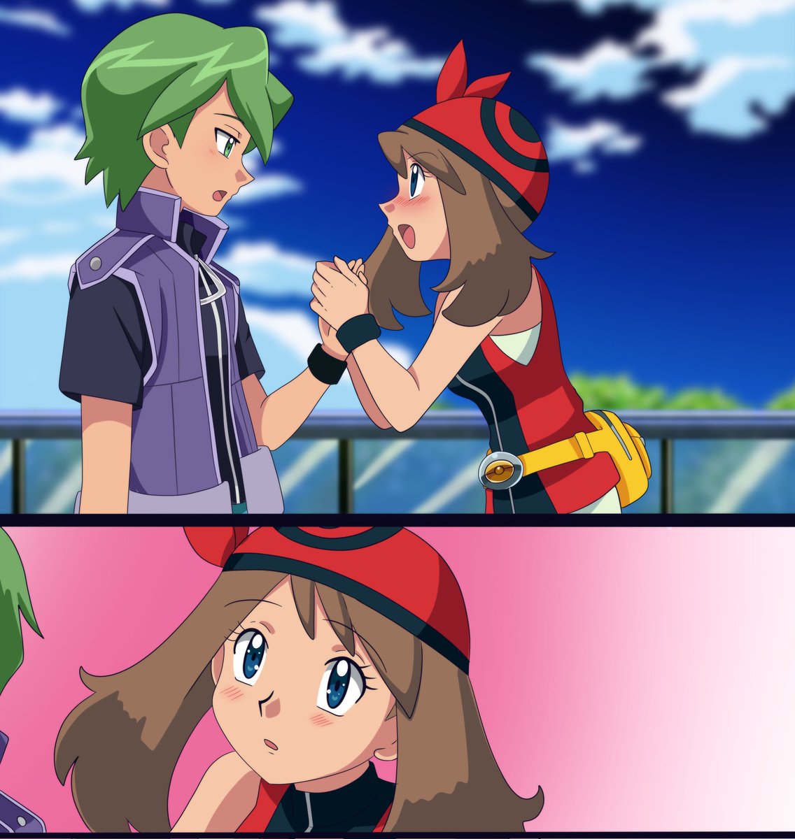 KomisawaS's tweet image. Cheesy, I hope you forgive me here!! xD
Sorry I don't have it in English, I need to translate it properly first.
For now, it's only in Spanish or without titles. deviantart.com/stash/21kv135f…
I hope not causing any inconvenience. 👉👈
#anipoke #pokemon #contestshipping #シュウハル