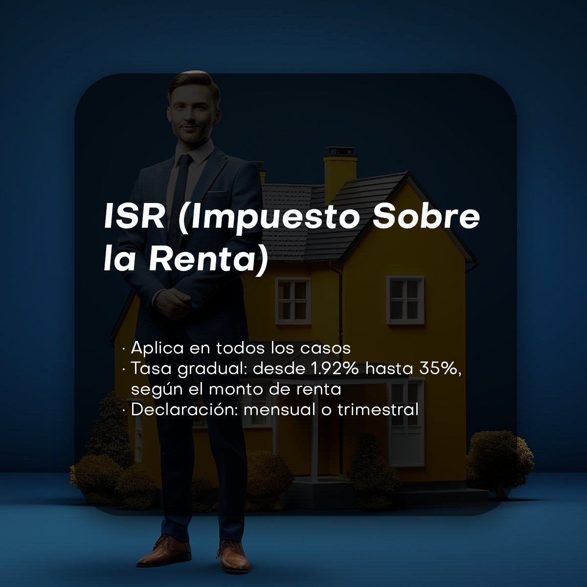 YudekaMx's tweet photo. El SAT exige declarar impuestos si rentas casa, local o depto.

📌 Impuestos:
✅ ISR hasta 35%
✅ IVA 16% (si está amueblado o es local)
📆 Declara mensual o trimestral.
❌ Multas: $400 a $97,000.
💡 Cumple y deduce hasta 35%.

#SAT2025 #Rentas #ISR #IVA #Maestra #mujeres https://t.co/9qoOB2Mxbg