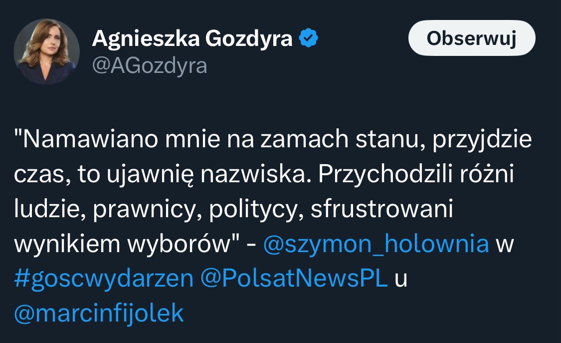 Zamach stanu  im się marzyl ani kroku wstecz