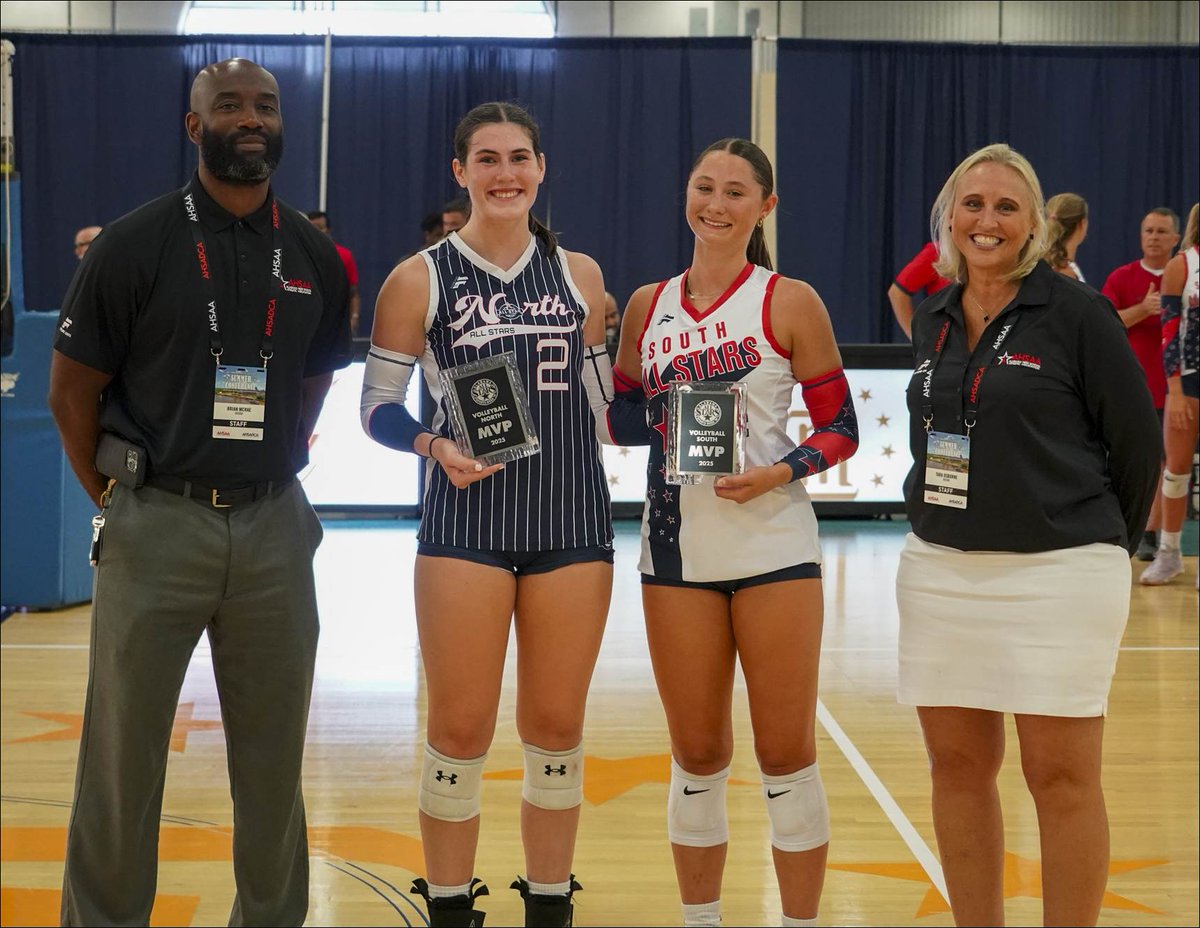 Kyle Parmley 🥎 (@kyleparmley) on Twitter photo The South team won the AHSAA North-South Volleyball All-Star Match, but <a href="/1rebelvball/">VHHS VOLLEYBALL</a>'s Millie Burgess was named the MVP of the North team. She had 17 kills and 7 digs in the match for her team.
Several other players from the area were represented as well. <a href="/Hooverbucvball/">Hoover High School, Volleyball</a>'s The South team won the AHSAA North-South Volleyball All-Star Match, but <a href="/1rebelvball/">VHHS VOLLEYBALL</a>'s Millie Burgess was named the MVP of the North team. She had 17 kills and 7 digs in the match for her team.
Several other players from the area were represented as well. <a href="/Hooverbucvball/">Hoover High School, Volleyball</a>'s